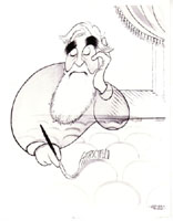 self caricature by Al Hirschfeld