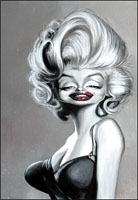 Marilyn Monroe Caricature by Joe Bluhm