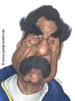 saddam hussain caricature by paddy boehm