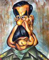 dan laib caricature of saddam hussein