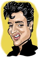 elvis presley caricature by  dave foster