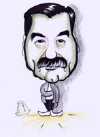saddam hussain caricature by alison gelbman