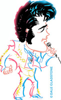 elvis presley caricature by  dale gladstone
