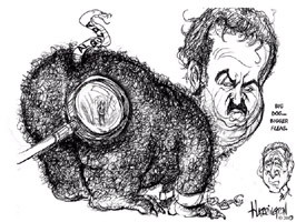 saddam hussain caricature by patrick harrington