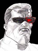 caricature of arnold schwarzenegger by ron kantrowitz