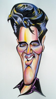 elvis presley caricature by  mark hall