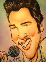 elvis presley caricature by  keith middleton