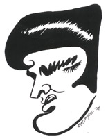 elvis presley caricature by  eve myles