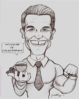 arnold schwarzenegger caricature by mike posey