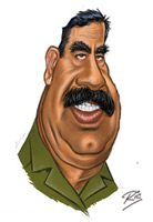 saddam hussien caricature by ric m
