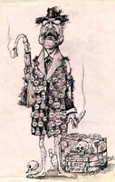 caricature of saddam hussein