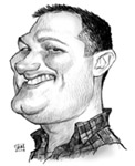 caricature of Mike Hasson by Vin Altamore