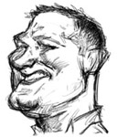 caricature of Mike Hasson by Vin Altamore