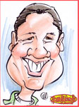 caricature of Mike Hasson by Michael Arnold