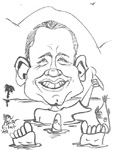 caricature of Mike Hasson by Ben Asher