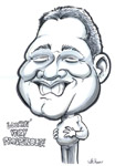caricature of mike hasson by caricature artist robert bauer