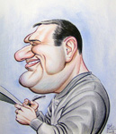 Caricature of Mike Hasson by caricature artist Pat Bollin