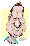 caricature of mike hasson by Rock Cowles