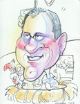 caricature of mike hasson by caricature artist Kyle Edgel
