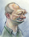 caricature of mike hasson by caricature artist sean gardner