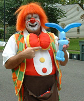 photo of bebo the clown with blues clues balloon