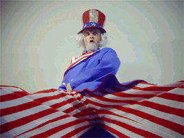  'Mr. 'Bump!' Stilt walking as Uncle Sam