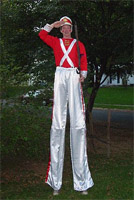 Greg May Stilt Walking as Tin Soldier