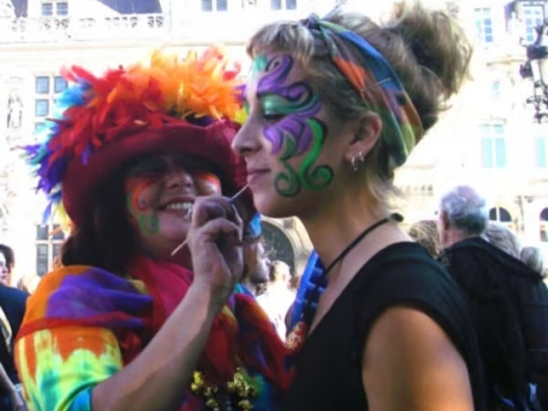Mardi Gras face painting