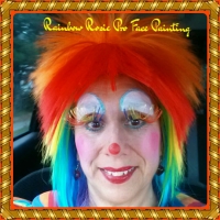 Rainbow Rosie the Face Painting Clown